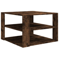 Tavolino da Salotto Rovere Fumo 60x60x40 cm Legno Multistrato 826626