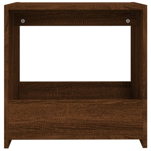 Tavolino Rovere Marrone 50x26x50 cm in Legno Multistrato 826631
