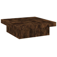Tavolino da Salotto Rovere Fumo 90x90x28 cm Legno Multistratocod mxl 128317