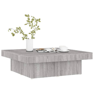 Tavolino da Salotto Grigio Sonoma 90x90x28 cm Legno Multistrato 826636