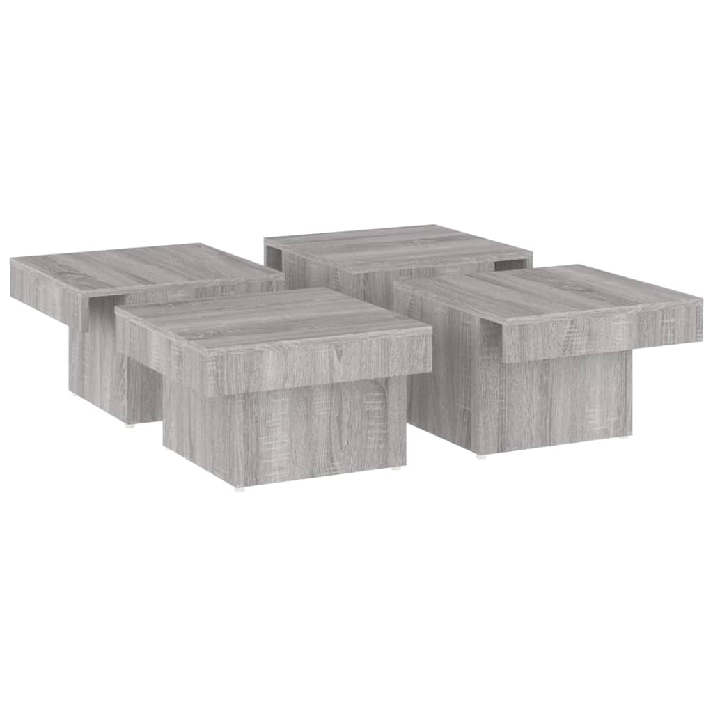 Tavolino da Salotto Grigio Sonoma 90x90x28 cm Legno Multistrato 826636
