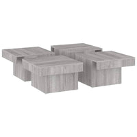 Tavolino da Salotto Grigio Sonoma 90x90x28 cm Legno Multistrato 826636