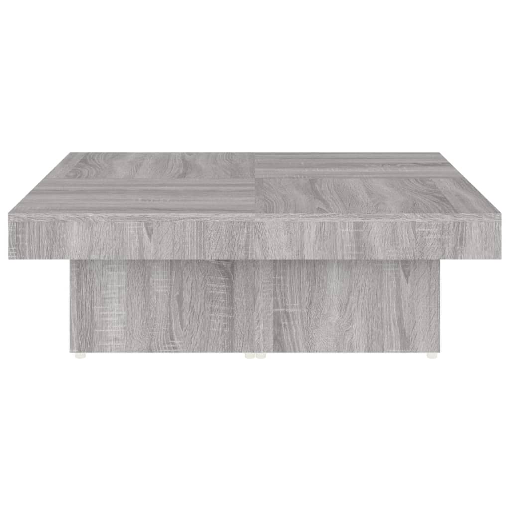 Tavolino da Salotto Grigio Sonoma 90x90x28 cm Legno Multistrato 826636