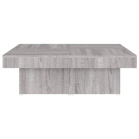 Tavolino da Salotto Grigio Sonoma 90x90x28 cm Legno Multistrato 826636