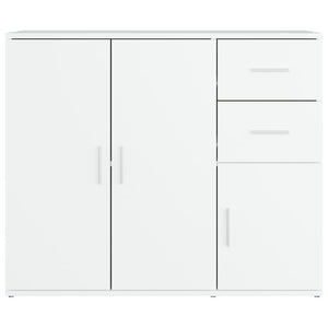 Credenza Bianca 91x29,5x75 cm in Legno Multistrato 823269
