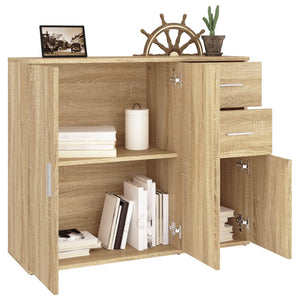 Credenza Rovere Sonoma 91x29,5x75 cm Legno ingegnerizzato 823272