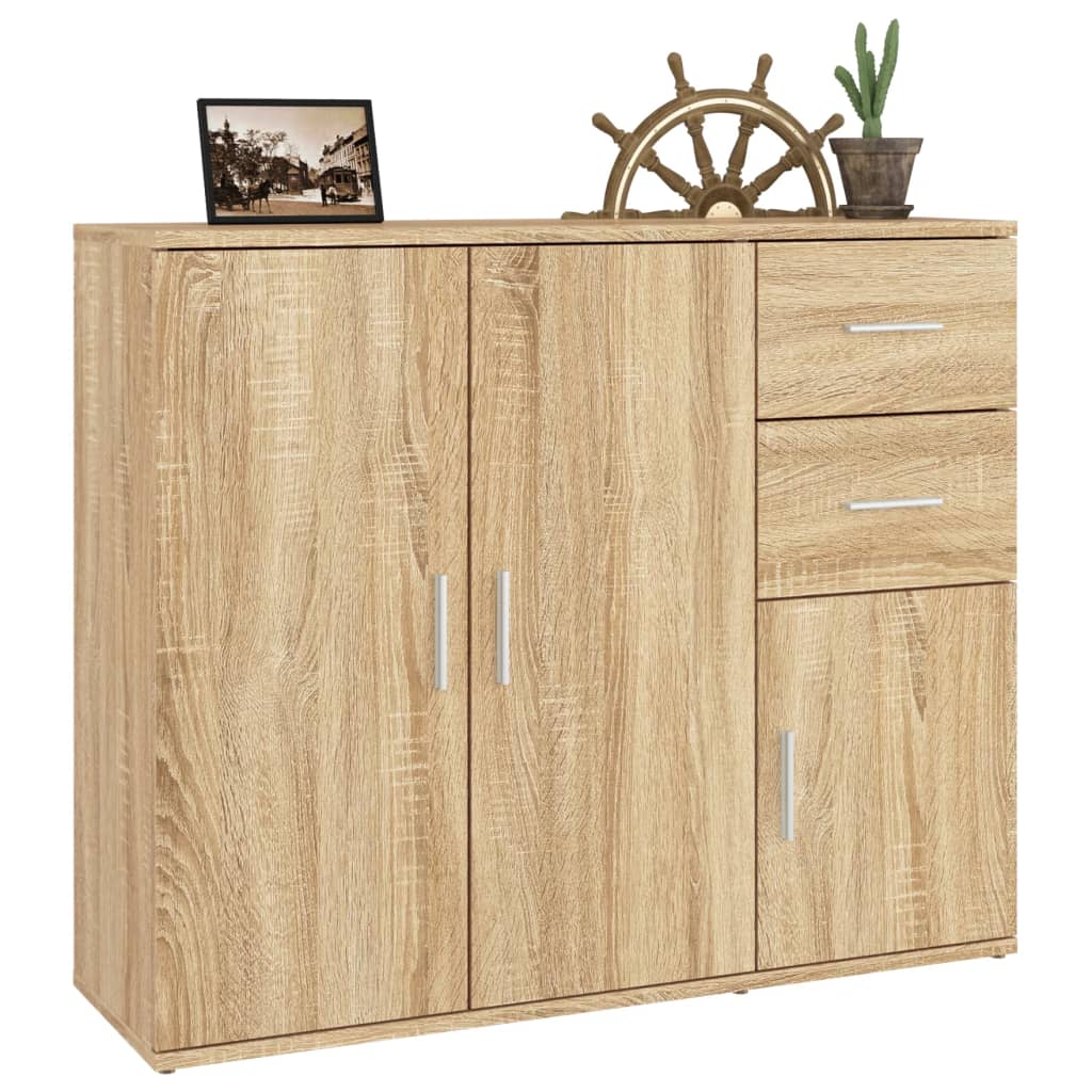 Credenza Rovere Sonoma 91x29,5x75 cm Legno ingegnerizzato 823272