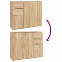 Credenza Rovere Sonoma 91x29,5x75 cm Legno ingegnerizzato 823272
