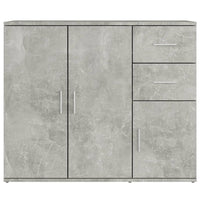 Credenza-Buffet-Armadio da cucina Grigio Cemento 91x29,5x75 cm in Legno Multistrato