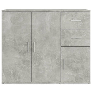 Credenza Grigio Cemento 91x29,5x75 cm in Legno Multistrato 823273
