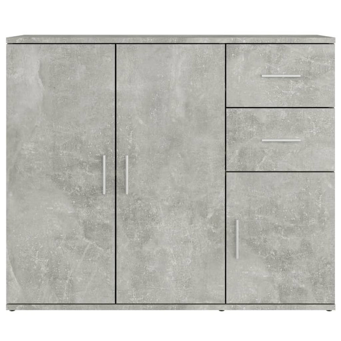 Credenza Grigio Cemento 91x29,5x75 cm in Legno Multistrato 823273