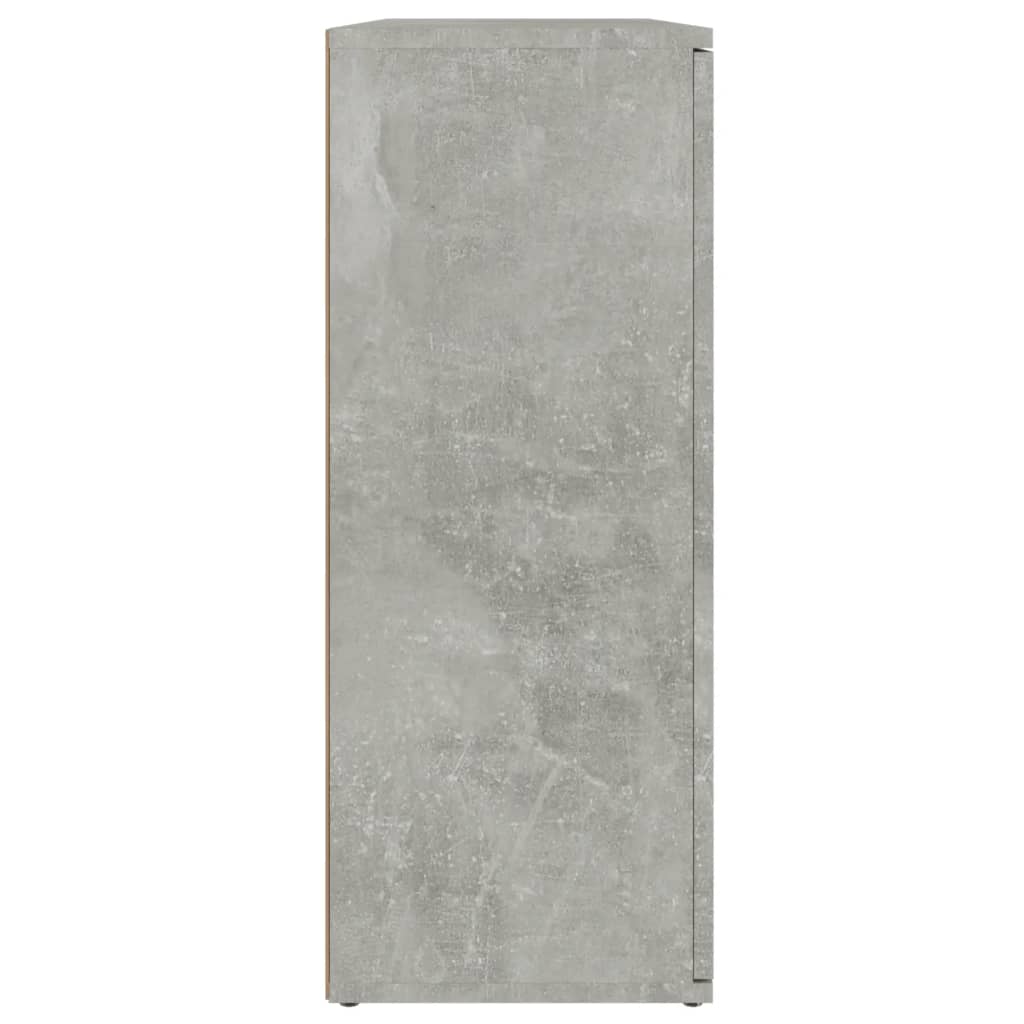 Credenza Grigio Cemento 91x29,5x75 cm in Legno Multistrato 823273