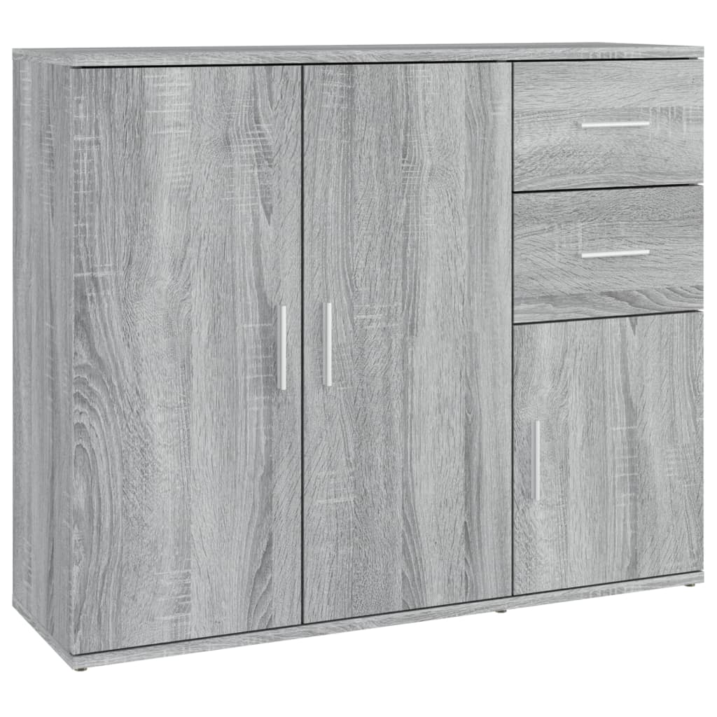 Credenza-Buffet-Armadio da cucina Grigio Sonoma 91x29,5x75 cm in Legno Multistrato