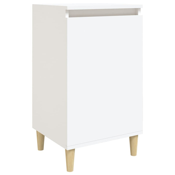 Comodino Bianco 40x35x70 cm in Legno Multistrato 819628