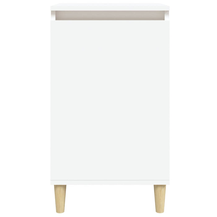 Comodino Bianco 40x35x70 cm in Legno Multistrato 819628
