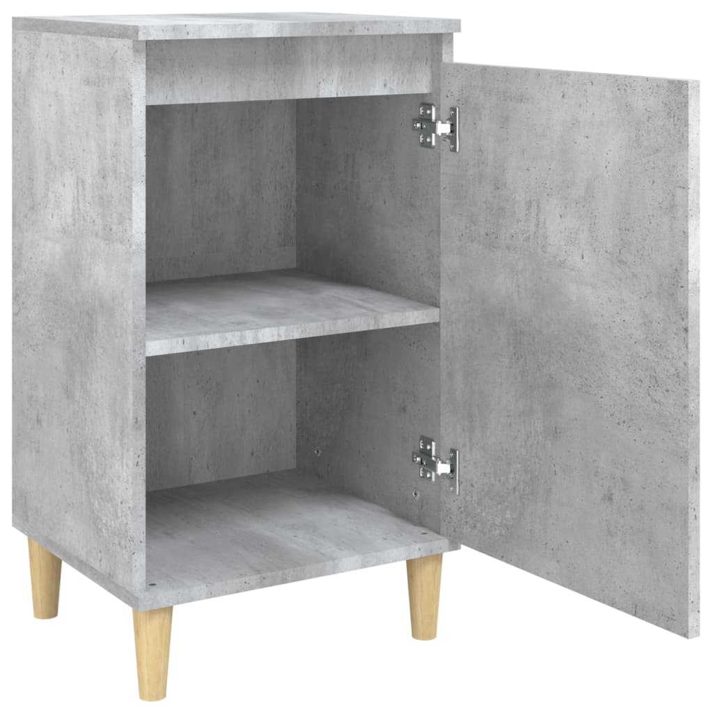 Comodino Grigio Cemento 40x35x70 cm in Legno Multistrato 819636