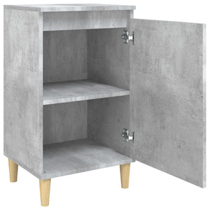 Comodino Grigio Cemento 40x35x70 cm in Legno Multistrato 819636