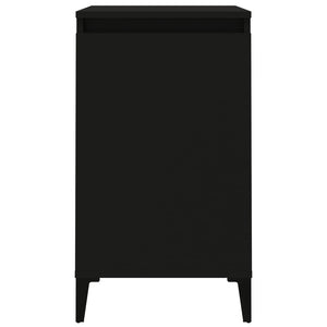 Comodini 2 pz Neri 40x35x70 cm in Legno Multistrato 819647