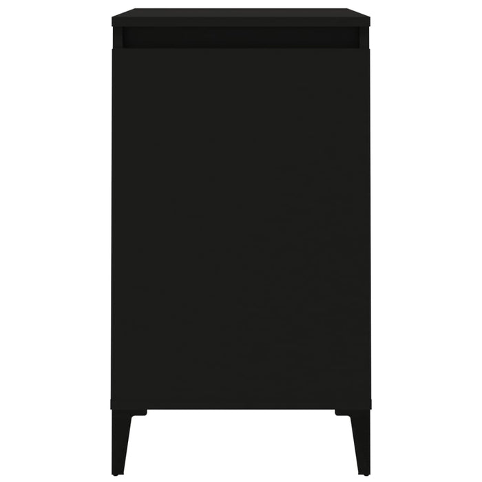 Comodini 2 pz Neri 40x35x70 cm in Legno Multistrato 819647