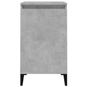 Comodino Grigio Cemento 40x35x70 cm in Legno Multistrato 819652