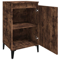 Comodino Rovere Fumo 40x35x70 cm Legno Multistrato 819654