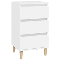 Comodino Bianco 40x35x70 cm in Legno Multistrato 819660