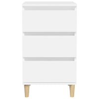 Comodino Bianco 40x35x70 cm in Legno Multistrato 819660