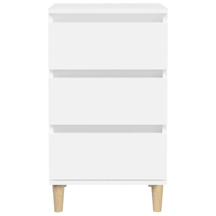 Comodino Bianco 40x35x70 cm in Legno Multistrato 819660