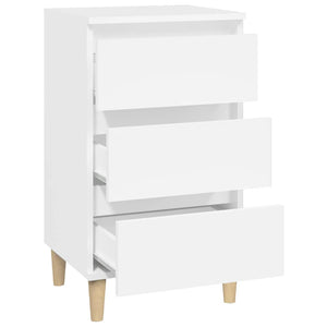 Comodino Bianco 40x35x70 cm in Legno Multistrato 819660
