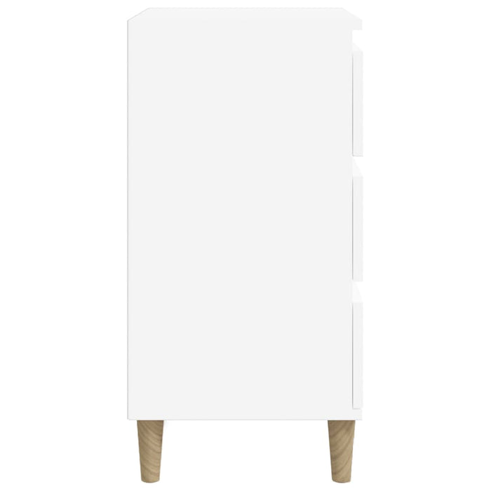 Comodino Bianco 40x35x70 cm in Legno Multistrato 819660