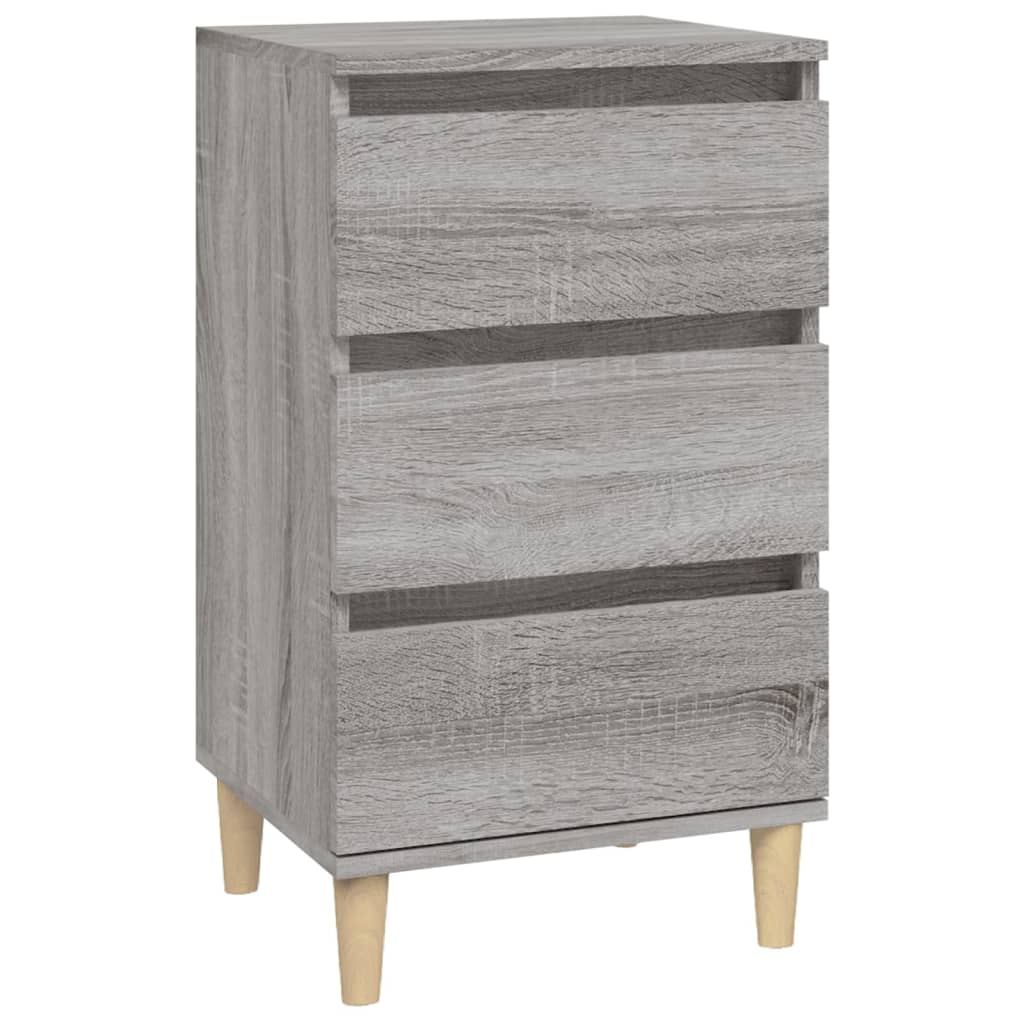 Comodino Grigio Sonoma 40x35x70 cm in Legno Multistrato 819666