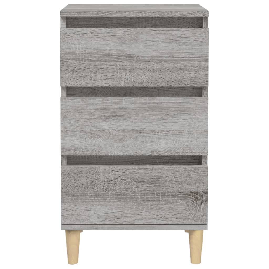 Comodino Grigio Sonoma 40x35x70 cm in Legno Multistrato 819666