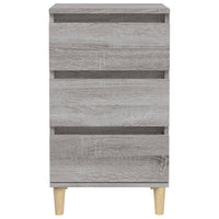 Comodino Grigio Sonoma 40x35x70 cm in Legno Multistrato 819666