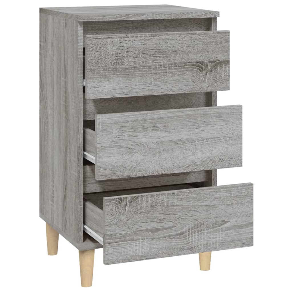 Comodino Grigio Sonoma 40x35x70 cm in Legno Multistrato 819666
