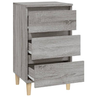 Comodino Grigio Sonoma 40x35x70 cm in Legno Multistrato 819666
