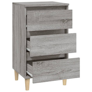 Comodino Grigio Sonoma 40x35x70 cm in Legno Multistrato 819666
