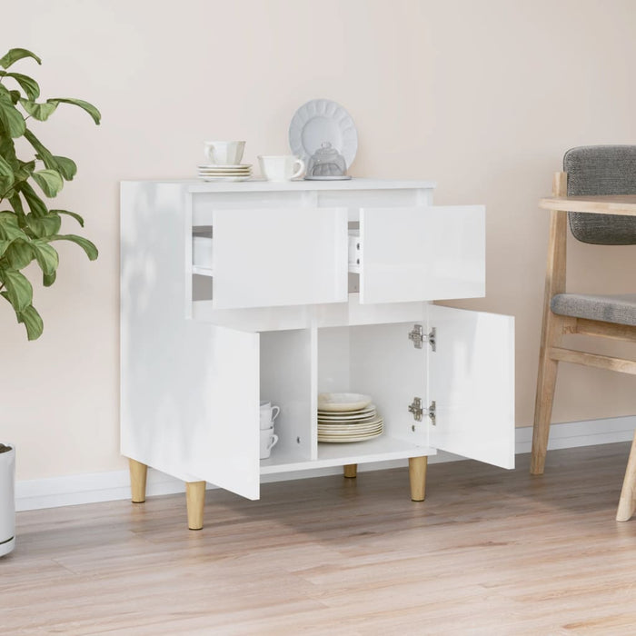 Credenza Bianco Lucido 60x35x70 cm in Legno Multistratocod mxl 102297