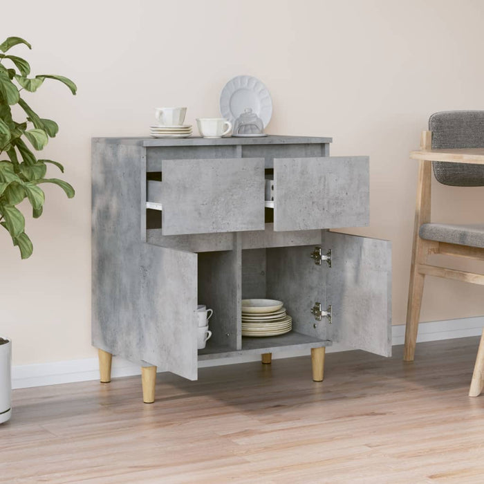 Credenza Grigio Cemento 60x35x70 cm in Legno Multistrato 819680