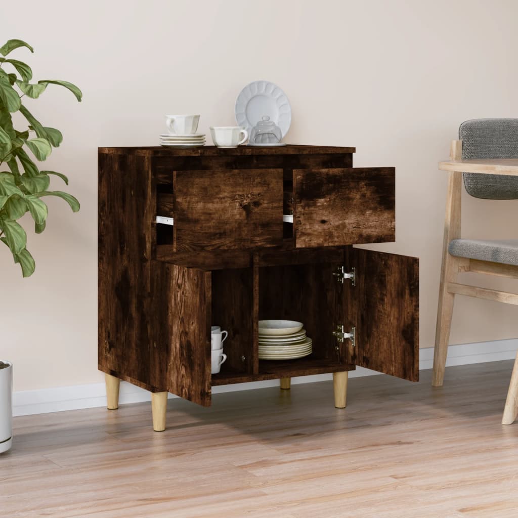 Credenza Rovere Fumo 60x35x70 cm in Legno Multistrato 819681