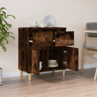 Credenza Rovere Fumo 60x35x70 cm in Legno Multistrato 819681