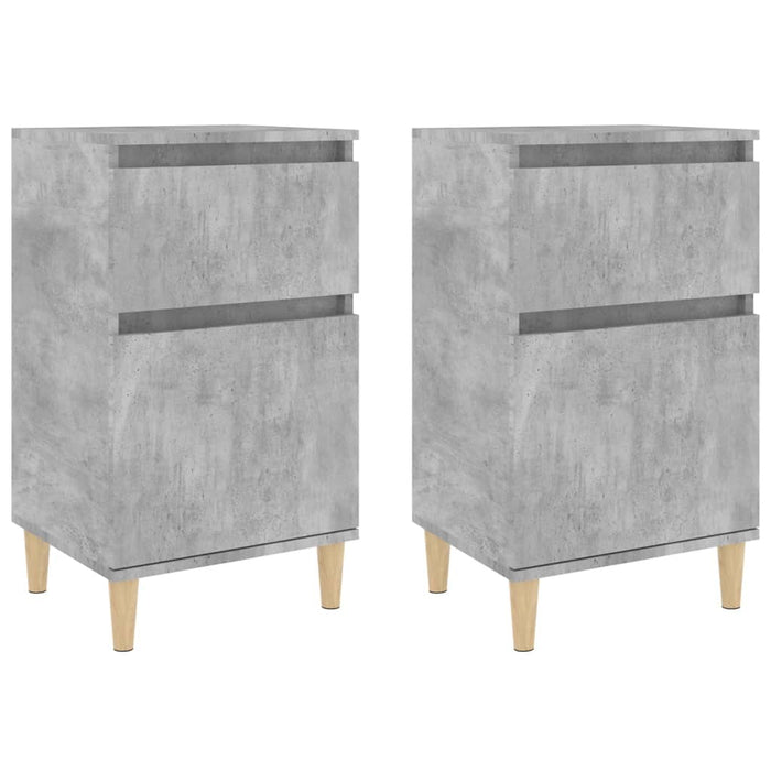 Comodini 2 pz Grigio Cemento 40x35x70 cm 819701