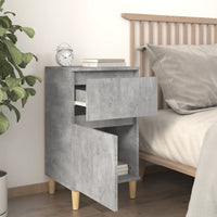 Comodini 2 pz Grigio Cemento 40x35x70 cm 819701