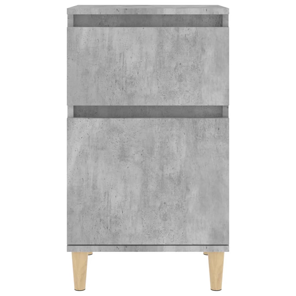 Comodini 2 pz-Set di 2 Tavolino da notte Grigio Cemento 40x35x70 cm 277794