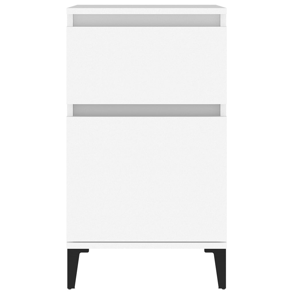 Comodino-Tavolino da notte Bianco 40x35x70 cm 502565