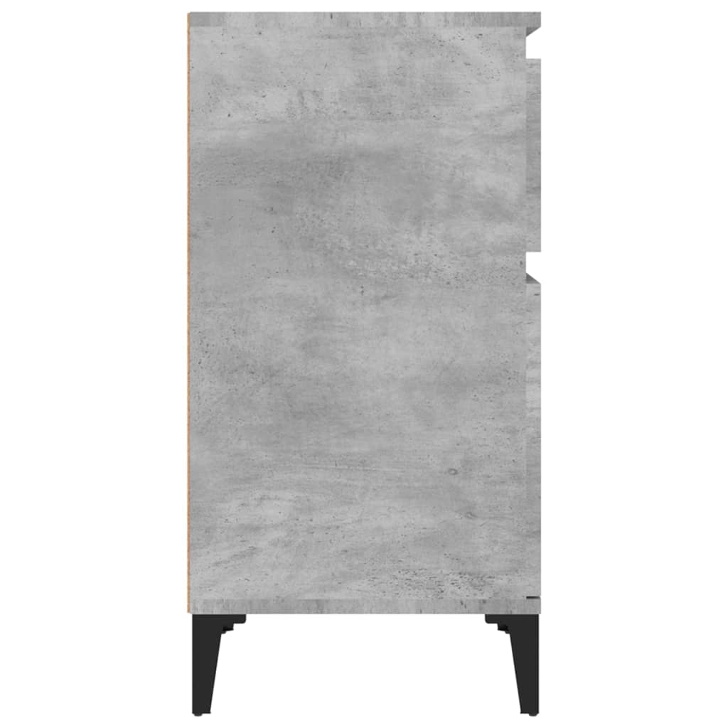 Comodini 2 pz Grigio Cemento 40x35x70 cm 819717