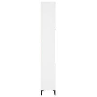 Armadietto da Bagno Bianco 30x30x190 cm in Legno Multistrato 819796