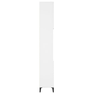 Armadietto da Bagno Bianco 30x30x190 cm in Legno Multistrato 819796