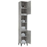 Armadietto Bagno Grigio Cemento 30x30x190 cm Legno Multistrato 819800