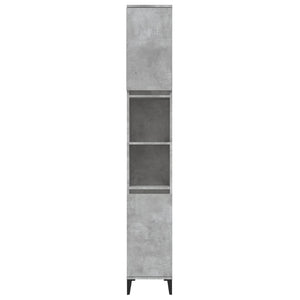 Armadietto Bagno Grigio Cemento 30x30x190 cm Legno Multistrato 819800