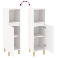 Armadietto da Bagno Bianco 30x30x100 cm in Legno Multistrato 819804